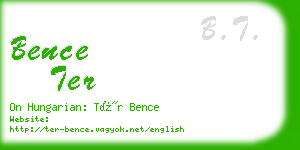 bence ter business card